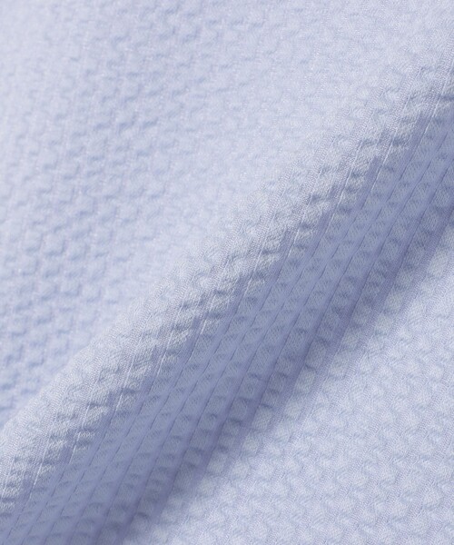 BEAMS GOLF（ビームスゴルフ）の「PURPLE LABEL / スフィダンテ サッカーストライプ シャツ（UVカット）（ポロシャツ・メンズ・サックスブルー/ネイビー・M/S/XL/L）」の5枚目の写真