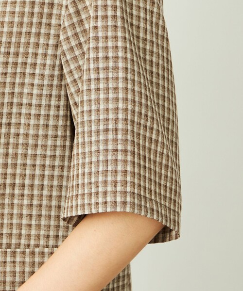 MACKINTOSH PHILOSOPHY(マッキントッシュ フィロソフィー)の「GREY LABEL リネンミックスチェックジャケット(テーラードジャケット・レディース・ベージュ系その他4・2)」の6枚目の写真