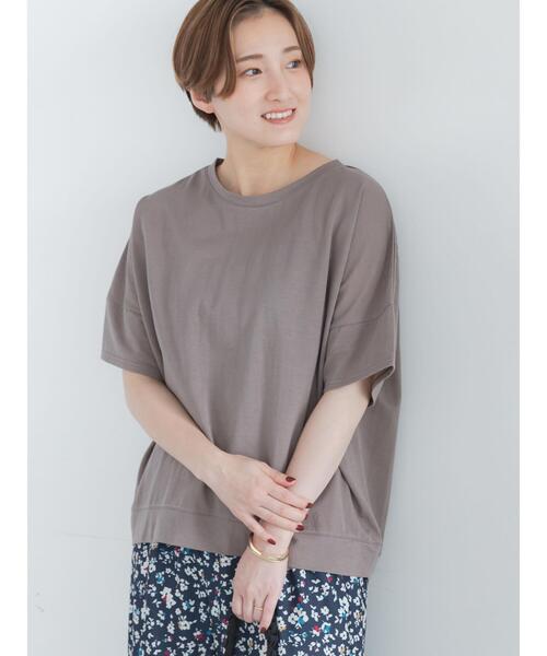 Te chichi(テチチ)の「【接触冷感】コクーンスリーブTシャツ(Tシャツ/カットソー・レディース・ピンク/ブラック/オフホワイト/カーキ・F)」の3枚目の写真