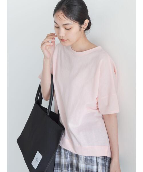 Te chichi(テチチ)の「【接触冷感】コクーンスリーブTシャツ(Tシャツ/カットソー・レディース・ピンク/ブラック/オフホワイト/カーキ・F)」の4枚目の写真
