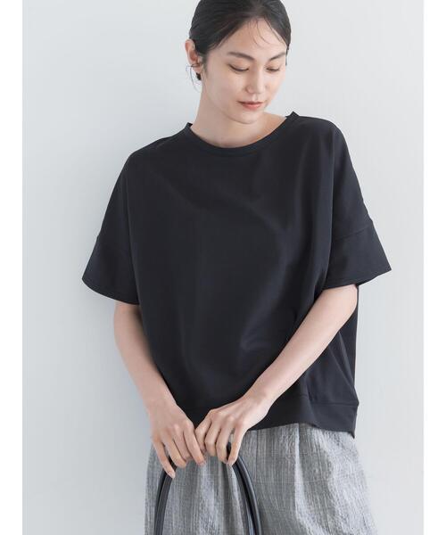 Te chichi(テチチ)の「【接触冷感】コクーンスリーブTシャツ(Tシャツ/カットソー・レディース・ピンク/ブラック/オフホワイト/カーキ・F)」の2枚目の写真