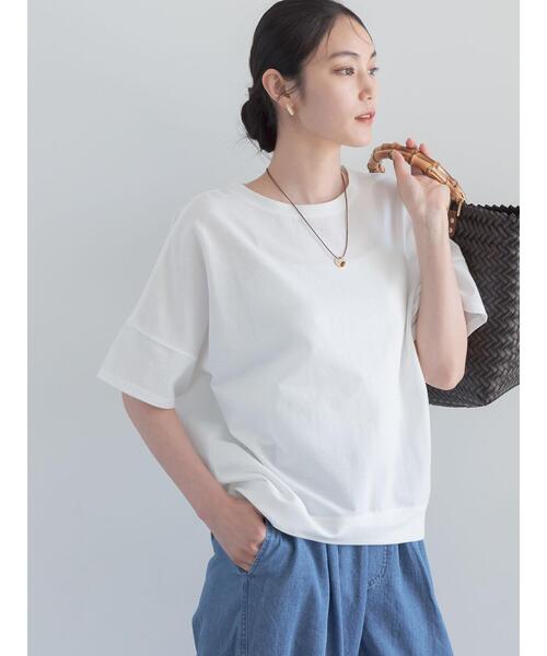 Te chichi(テチチ)の「【接触冷感】コクーンスリーブTシャツ(Tシャツ/カットソー・レディース・ピンク/ブラック/オフホワイト/カーキ・F)」の6枚目の写真