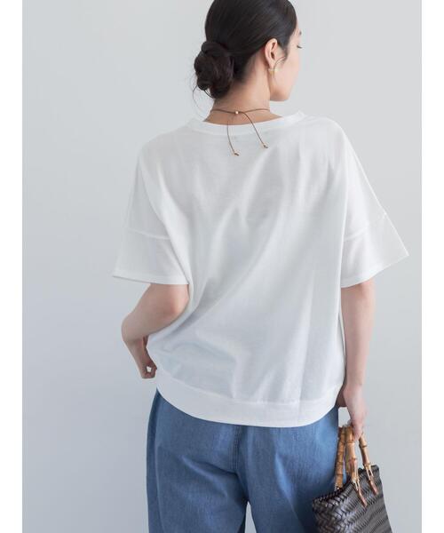 Te chichi(テチチ)の「【接触冷感】コクーンスリーブTシャツ(Tシャツ/カットソー・レディース・ピンク/ブラック/オフホワイト/カーキ・F)」の7枚目の写真