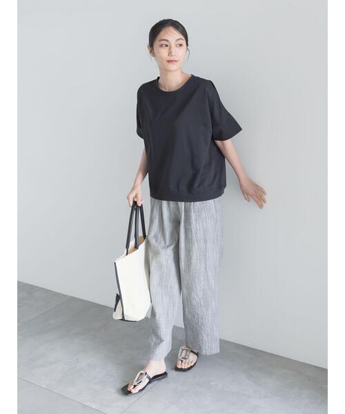 Te chichi(テチチ)の「【接触冷感】コクーンスリーブTシャツ(Tシャツ/カットソー・レディース・ピンク/ブラック/オフホワイト/カーキ・F)」の9枚目の写真