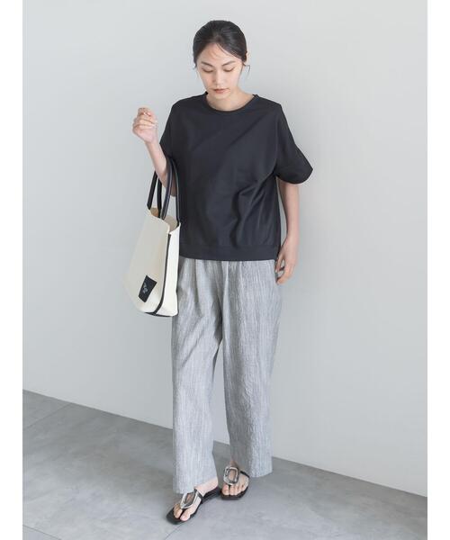 Te chichi(テチチ)の「【接触冷感】コクーンスリーブTシャツ(Tシャツ/カットソー・レディース・ピンク/ブラック/オフホワイト/カーキ・F)」の10枚目の写真