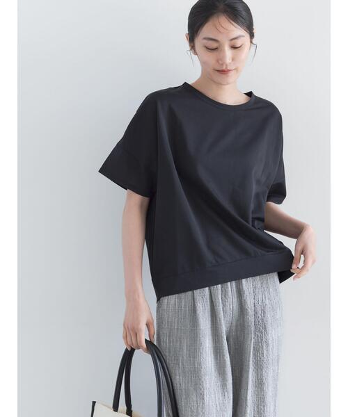 Te chichi(テチチ)の「【接触冷感】コクーンスリーブTシャツ(Tシャツ/カットソー・レディース・ピンク/ブラック/オフホワイト/カーキ・F)」の13枚目の写真