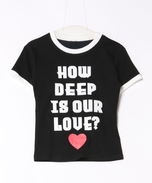ViViDAY（ビビデー）の「ハート＆英字プリントtシャツ（Tシャツ/カットソー・レディース・ブラック・M）」の8枚目の写真