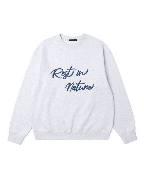ADHOC(アドホック)の「男女共用レタリングボリューム刺繍ベーシック裏毛スウェット (L-M-GREY) (HA2LT81_12)(スウェット・レディース・その他・FREE/100)」の1枚目の写真