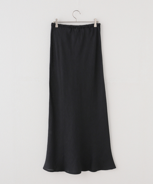 Baserange dydine skirt リネン スカート ブラック XS Baserange dydine skirt リネン スカート ブラック XS BASERANGE