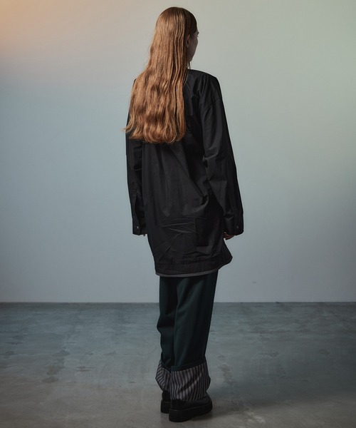 MAISON SPECIAL(メゾンスペシャル)の「Shirt Tunic/シャツチュニック(シャツ/ブラウス・レディース・ブルー/ホワイト/ブラック・FREE)」の6枚目の写真
