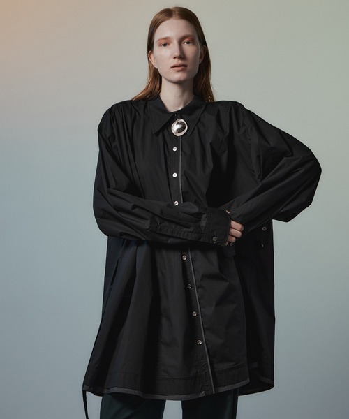 MAISON SPECIAL(メゾンスペシャル)の「Shirt Tunic/シャツチュニック(シャツ/ブラウス・レディース・ブルー/ホワイト/ブラック・FREE)」の7枚目の写真