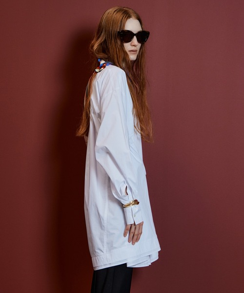 MAISON SPECIAL(メゾンスペシャル)の「Shirt Tunic/シャツチュニック(シャツ/ブラウス・レディース・ブルー/ホワイト/ブラック・FREE)」の11枚目の写真