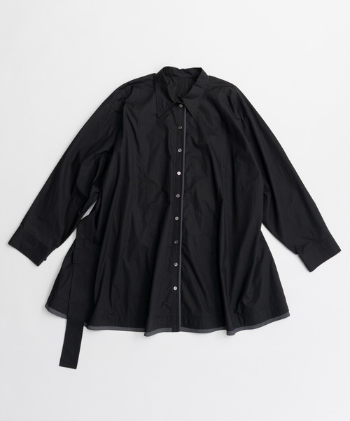 MAISON SPECIAL(メゾンスペシャル)の「Shirt Tunic/シャツチュニック(シャツ/ブラウス・レディース・ブルー/ホワイト/ブラック・FREE)」の14枚目の写真