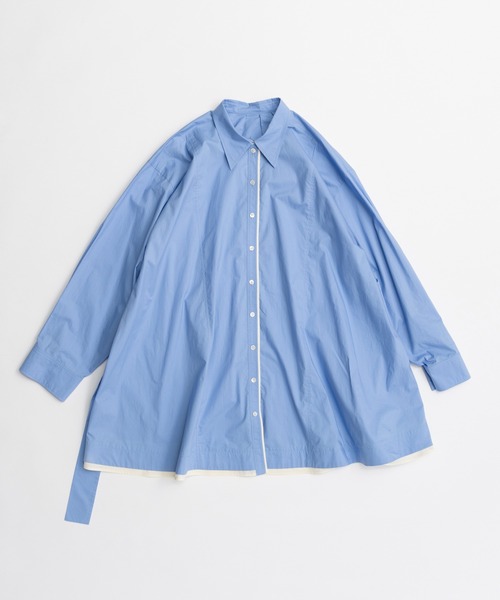 MAISON SPECIAL(メゾンスペシャル)の「Shirt Tunic/シャツチュニック(シャツ/ブラウス・レディース・ブルー/ホワイト/ブラック・FREE)」の16枚目の写真