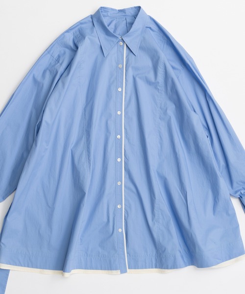 MAISON SPECIAL(メゾンスペシャル)の「Shirt Tunic/シャツチュニック(シャツ/ブラウス・レディース・ブルー/ホワイト/ブラック・FREE)」の17枚目の写真