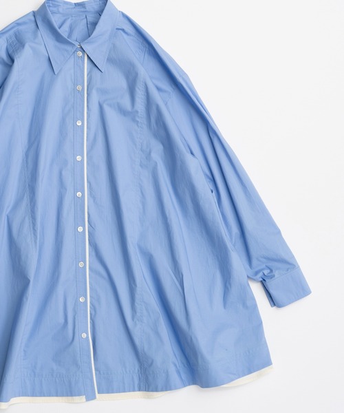 MAISON SPECIAL(メゾンスペシャル)の「Shirt Tunic/シャツチュニック(シャツ/ブラウス・レディース・ブルー/ホワイト/ブラック・FREE)」の18枚目の写真