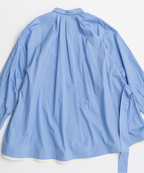 MAISON SPECIAL(メゾンスペシャル)の「Shirt Tunic/シャツチュニック(シャツ/ブラウス・レディース・ブルー/ホワイト/ブラック・FREE)」の22枚目の写真