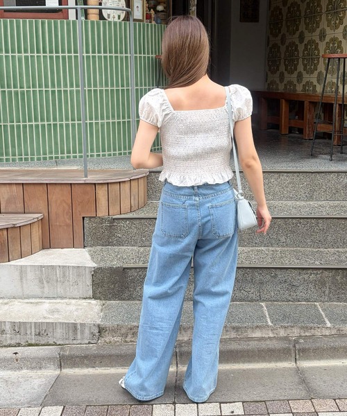 frunco(フランコ)の「【ZOZOTOWN限定】リボン付きドット柄シャーリングブラウス(シャツ/ブラウス・レディース・アイボリー/ブルー/ホワイト・FREE)」の13枚目の写真