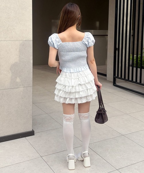 frunco(フランコ)の「【ZOZOTOWN限定】リボン付きドット柄シャーリングブラウス(シャツ/ブラウス・レディース・アイボリー/ブルー/ホワイト・FREE)」の20枚目の写真