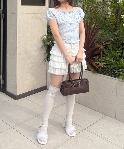 frunco(フランコ)の「【ZOZOTOWN限定】リボン付きドット柄シャーリングブラウス(シャツ/ブラウス・レディース・アイボリー/ブルー/ホワイト・FREE)」の19枚目の写真
