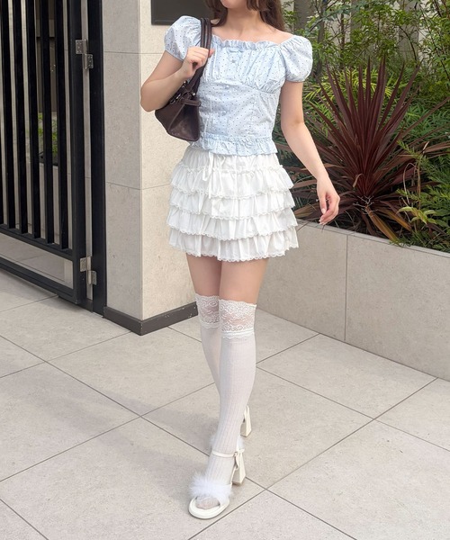 frunco(フランコ)の「【ZOZOTOWN限定】リボン付きドット柄シャーリングブラウス(シャツ/ブラウス・レディース・アイボリー/ブルー/ホワイト・FREE)」の17枚目の写真