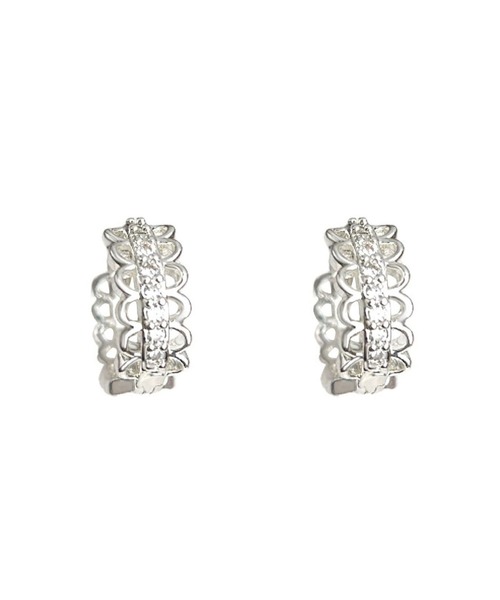 LA VORAGINE(ラ ヴォラジネ)の「レースリボンフープピアス アレルギー対応(ピアス(両耳用)・レディース・B/A/Silver/C・S/M/L)」の10枚目の写真