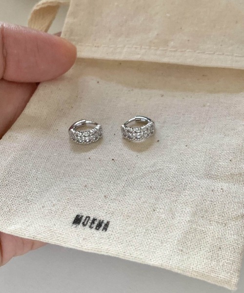 LA VORAGINE(ラ ヴォラジネ)の「レースリボンフープピアス アレルギー対応(ピアス(両耳用)・レディース・B/A/Silver/C・S/M/L)」の13枚目の写真