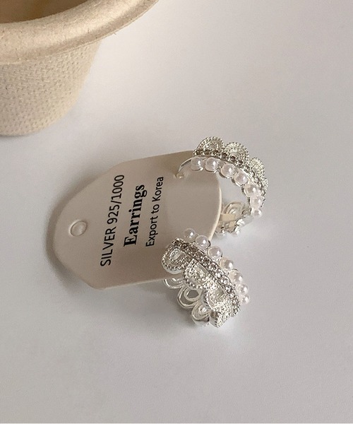 LA VORAGINE(ラ ヴォラジネ)の「レースリボンフープピアス アレルギー対応(ピアス(両耳用)・レディース・B/A/Silver/C・S/M/L)」の17枚目の写真