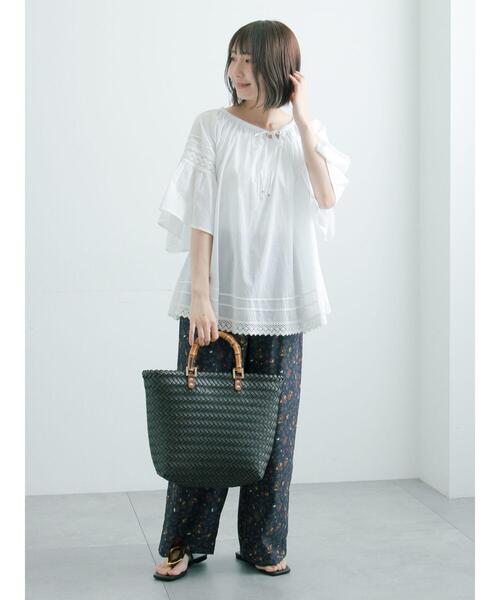 Te chichi(テチチ)の「コットンローンフレアスリーブブラウス(シャツ/ブラウス・レディース・イエロー/ブラウン/ホワイト・F)」の11枚目の写真