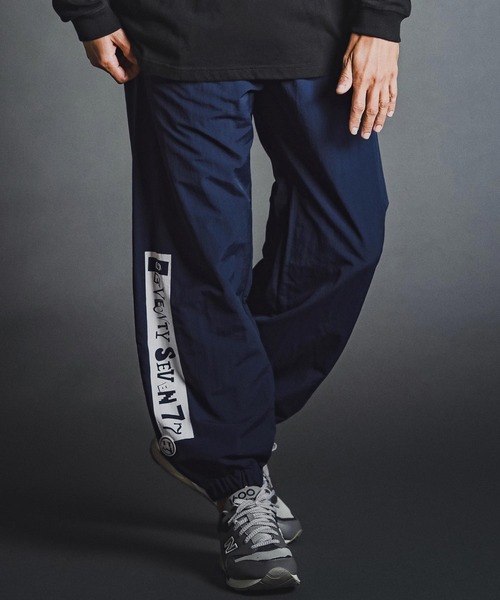 seventy seven(セブンティセブン)の「mp15268- nylon training pants (box collage) ナイロントレーニングパンツ(7726W150)(その他パンツ・メンズ・ブラック/ネイビー/グレー・S/M/L/XL)」の3枚目の写真