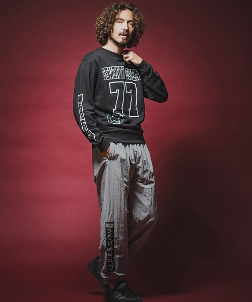 seventy seven(セブンティセブン)の「mp15268- nylon training pants (box collage) ナイロントレーニングパンツ(7726W150)(その他パンツ・メンズ・ブラック/ネイビー/グレー・S/M/L/XL)」の19枚目の写真