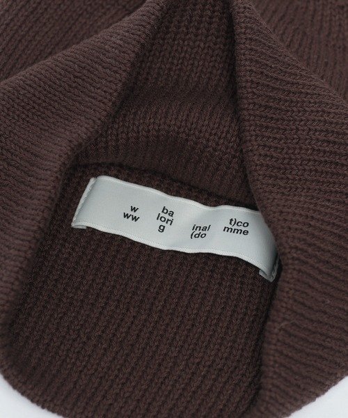 bal(バル)の「WHOLE GARMENT BEANIE(ニットキャップ/ビーニー・メンズ・ブラック/ブラウン/レッド・FREE)」の6枚目の写真