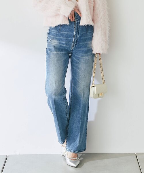 La boutique BonBon(ラブティックボンボン)の「【miki監修・新色登場!7サイズ展開】バックレースアップデニムフレアパンツ(デニムパンツ・レディース・サックスブルー/ネイビー/ブルー/ブラック・TS/34/TM/36/38/X-SMALL/PS)」の15枚目の写真