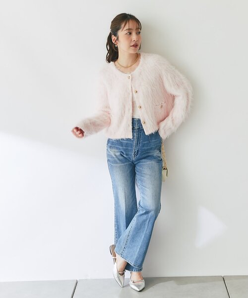 La boutique BonBon(ラブティックボンボン)の「【miki監修・新色登場!7サイズ展開】バックレースアップデニムフレアパンツ(デニムパンツ・レディース・サックスブルー/ネイビー/ブルー/ブラック・TS/34/TM/36/38/X-SMALL/PS)」の12枚目の写真