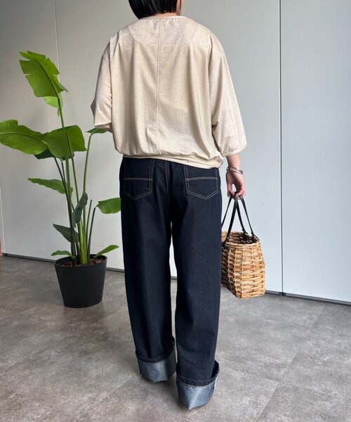 Jena espace merveilleux(ジェナ エスパスメルヴェイユ)の「ラメドルマンCS(Tシャツ/カットソー・レディース・ライトベージュ/ライトグレー・FREE)」の12枚目の写真
