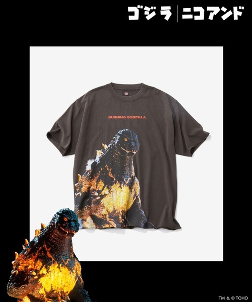 niko and...(ニコアンド)の「【GODZILLA(ゴジラ)】コラボ プリントTシャツ(Tシャツ/カットソー・メンズ・ホワイト系1/ホワイト系3/グレー系1/ブラック系2/ホワイト系2/ベージュ/イエロー/ブルー/グレー系2/グレー系3/グレー系4・LARGE/MEDIUM)」の7枚目の写真