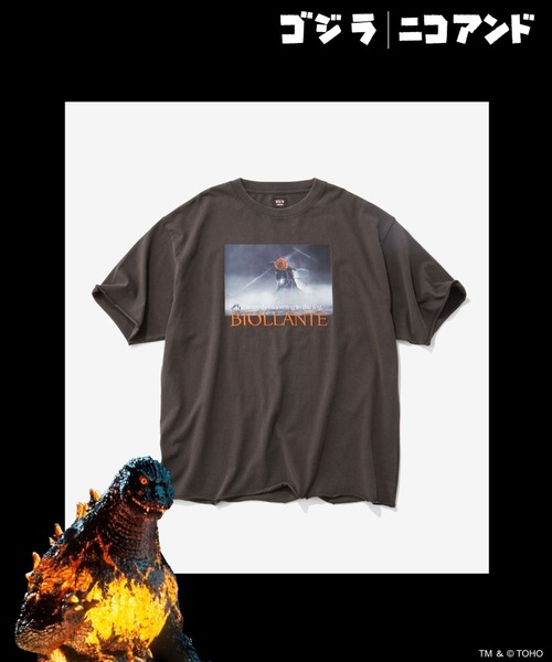 niko and...(ニコアンド)の「【GODZILLA(ゴジラ)】コラボ プリントTシャツ(Tシャツ/カットソー・メンズ・ホワイト系1/ホワイト系3/グレー系1/ブラック系2/ホワイト系2/ベージュ/イエロー/ブルー/グレー系2/グレー系3/グレー系4・LARGE/MEDIUM)」の1枚目の写真
