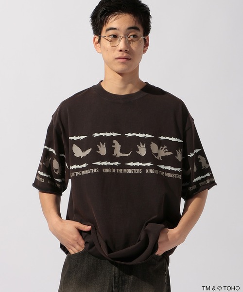 niko and...(ニコアンド)の「【GODZILLA(ゴジラ)】コラボ プリントTシャツ(Tシャツ/カットソー・メンズ・ホワイト系1/ホワイト系3/グレー系1/ブラック系2/ホワイト系2/ベージュ/イエロー/ブルー/グレー系2/グレー系3/グレー系4・LARGE/MEDIUM)」の14枚目の写真