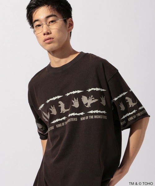 niko and...(ニコアンド)の「【GODZILLA(ゴジラ)】コラボ プリントTシャツ(Tシャツ/カットソー・メンズ・ホワイト系1/ホワイト系3/グレー系1/ブラック系2/ホワイト系2/ベージュ/イエロー/ブルー/グレー系2/グレー系3/グレー系4・LARGE/MEDIUM)」の16枚目の写真