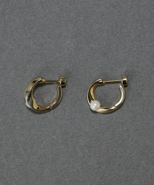 Phoebe(フィービィー)の「【金属アレルギー対応】ライナーパールフープワンタッチピアス/ニッケルフリー 結婚式二次会 お呼ばれ 小ぶりフープ(ピアス(両耳用)・レディース・シルバー/イエローゴールド/シャンパン・FREE)」の15枚目の写真
