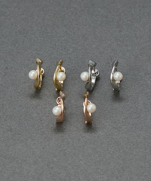 Phoebe(フィービィー)の「【金属アレルギー対応】ライナーパールフープワンタッチピアス/ニッケルフリー 結婚式二次会 お呼ばれ 小ぶりフープ(ピアス(両耳用)・レディース・シルバー/イエローゴールド/シャンパン・FREE)」の22枚目の写真