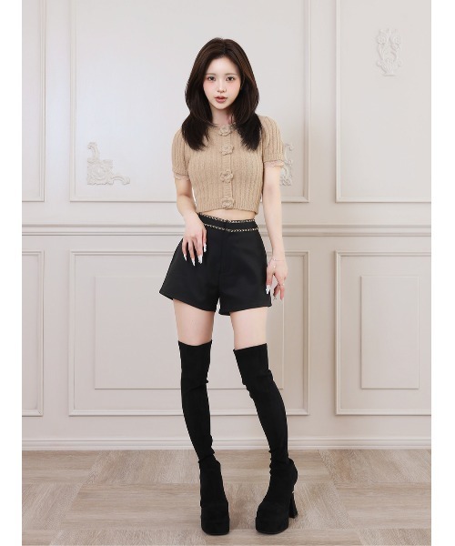 Darich(ダーリッチ)の「ダブルチェーンハイウエストショートパンツ(その他パンツ・レディース・ホワイト/ブラック/ベージュ/ブラウン・S/M)」の10枚目の写真