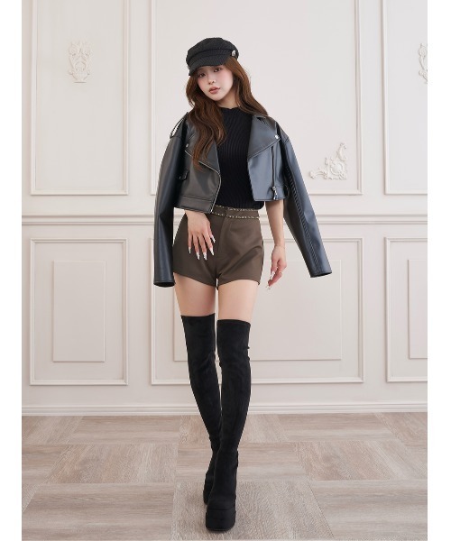 Darich(ダーリッチ)の「ダブルチェーンハイウエストショートパンツ(その他パンツ・レディース・ホワイト/ブラック/ベージュ/ブラウン・S/M)」の20枚目の写真