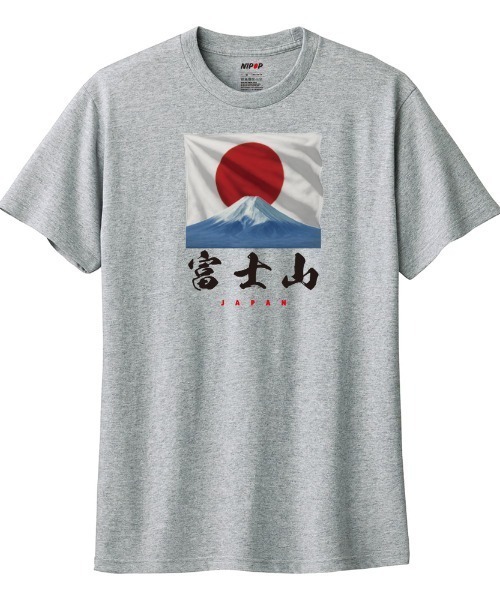 NIPOP(ニポップ)の「NIPOP(ニポップ) 半袖Tシャツ 富士山 和 ロゴ イラスト プリント インバウンド お土産 トップス カットソー レディース(Tシャツ/カットソー・レディース・ホワイト/ブラック/ヘザーグレー・L/M)」の3枚目の写真