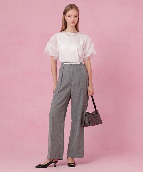 ANAYI（アナイ）の「◇フラップホーボーショルダーバッグ（ショルダーバッグ・レディース・チョコ/グレイッシュベージュ/レッド・FREE）」の6枚目の写真
