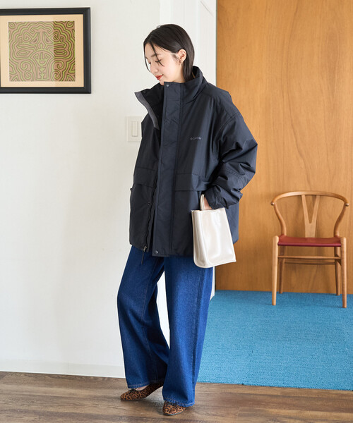 FREAK'S STORE(フリークスストア)の「限定展開 Columbia × FREAK'S STORE/コロンビア 別注 W Imperial Park Insulated Jacket/ウィメンズ インペリアル パーク インシュレイティド ジャケット(ダウンジャケット/コート・レディース・ブラック/ベージュ/チャコール・フリ-)」の4枚目の写真