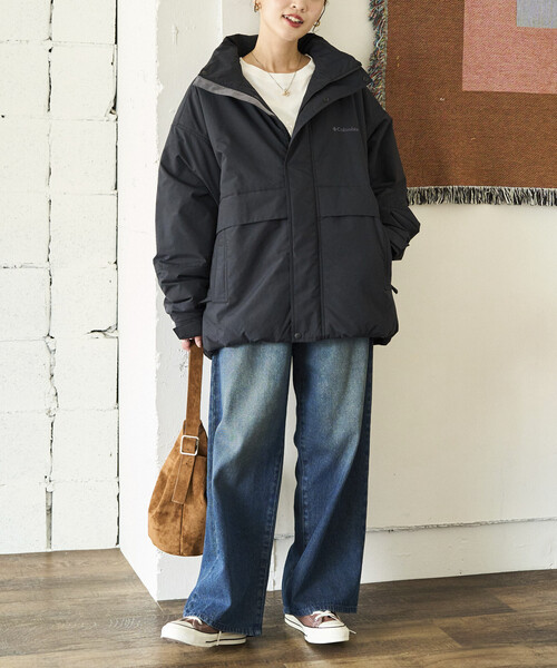 FREAK'S STORE(フリークスストア)の「限定展開 Columbia × FREAK'S STORE/コロンビア 別注 W Imperial Park Insulated Jacket/ウィメンズ インペリアル パーク インシュレイティド ジャケット(ダウンジャケット/コート・レディース・ブラック/ベージュ/チャコール・フリ-)」の13枚目の写真