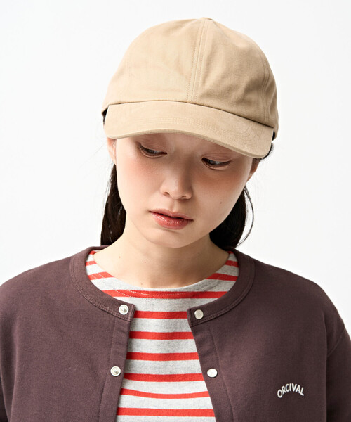 ORCIVAL(オーシバル)の「ORCIVAL | コットンツイル 6パネルキャップ UNISEX(キャップ・レディース・ベージュ/ブラック・F)」の3枚目の写真