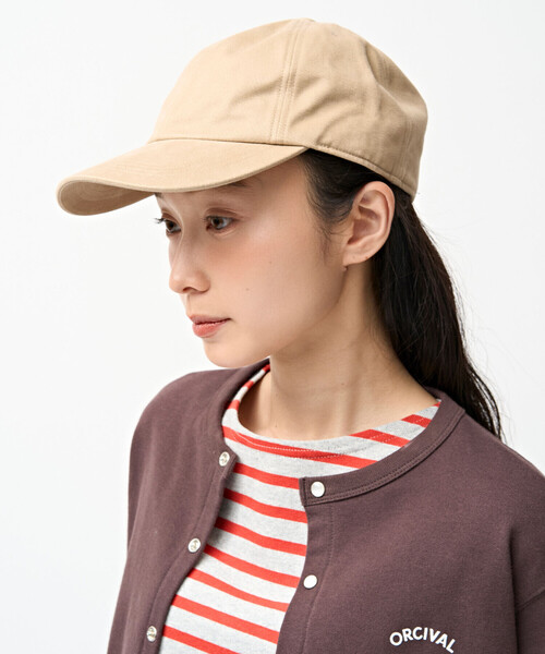ORCIVAL(オーシバル)の「ORCIVAL | コットンツイル 6パネルキャップ UNISEX(キャップ・レディース・ベージュ/ブラック・F)」の11枚目の写真