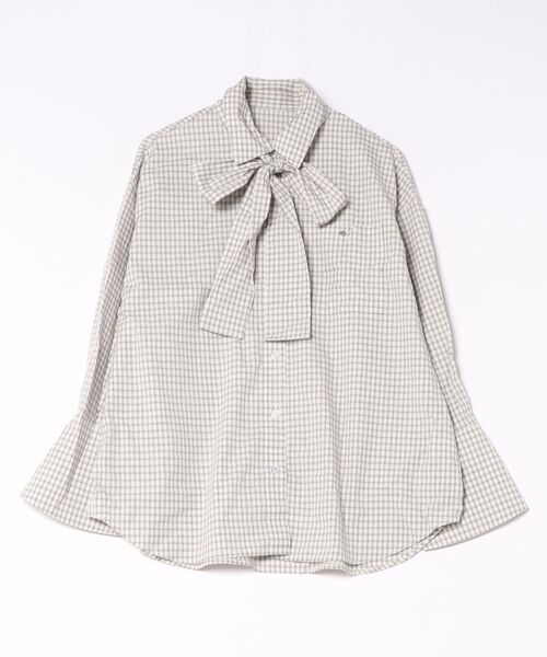 apres jour clair（アプレジュールクレア）の「【apres jour clair】チェックボウタイシャツ（シャツ/ブラウス・レディース・ホワイト系その他/ブラック/ブラウン系その他/ベージュ系その他・フリー/X-LARGE）」の6枚目の写真